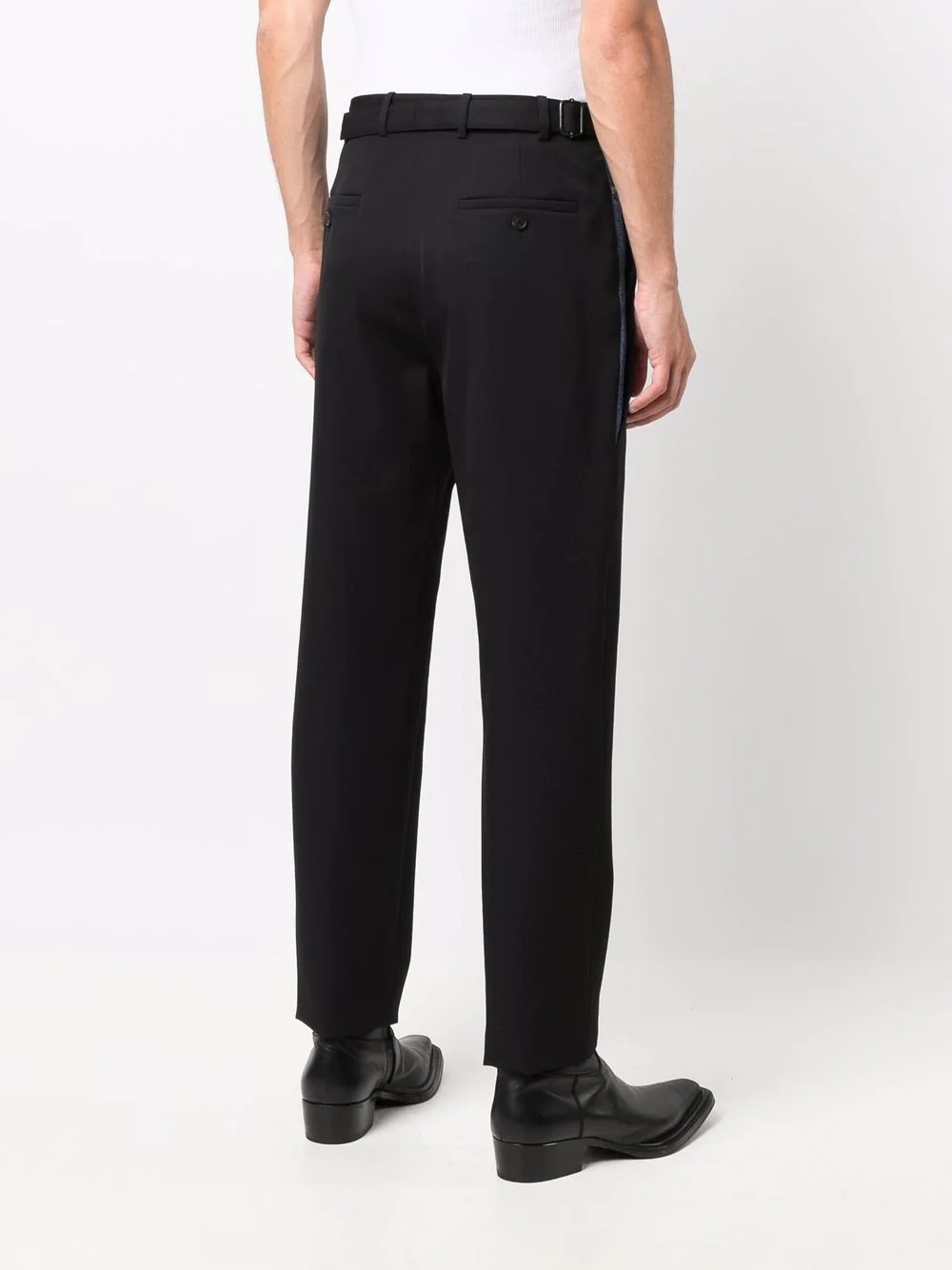 panelled straight-leg trousers - 4