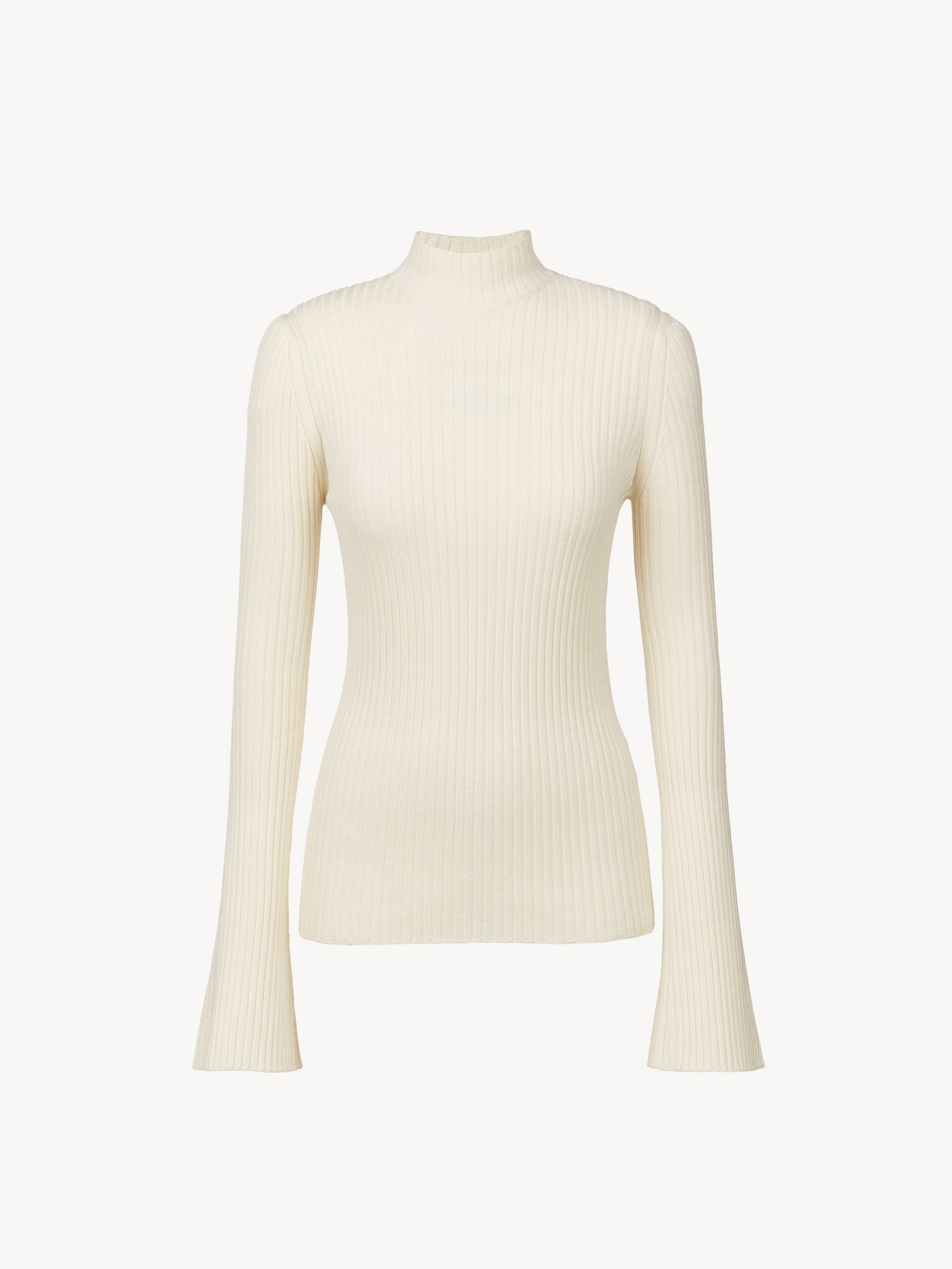 FITTED MOCK-NECK SWEATER - 3