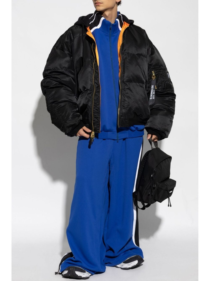 VETEMENTS quilted hooded bomber jacket outlook