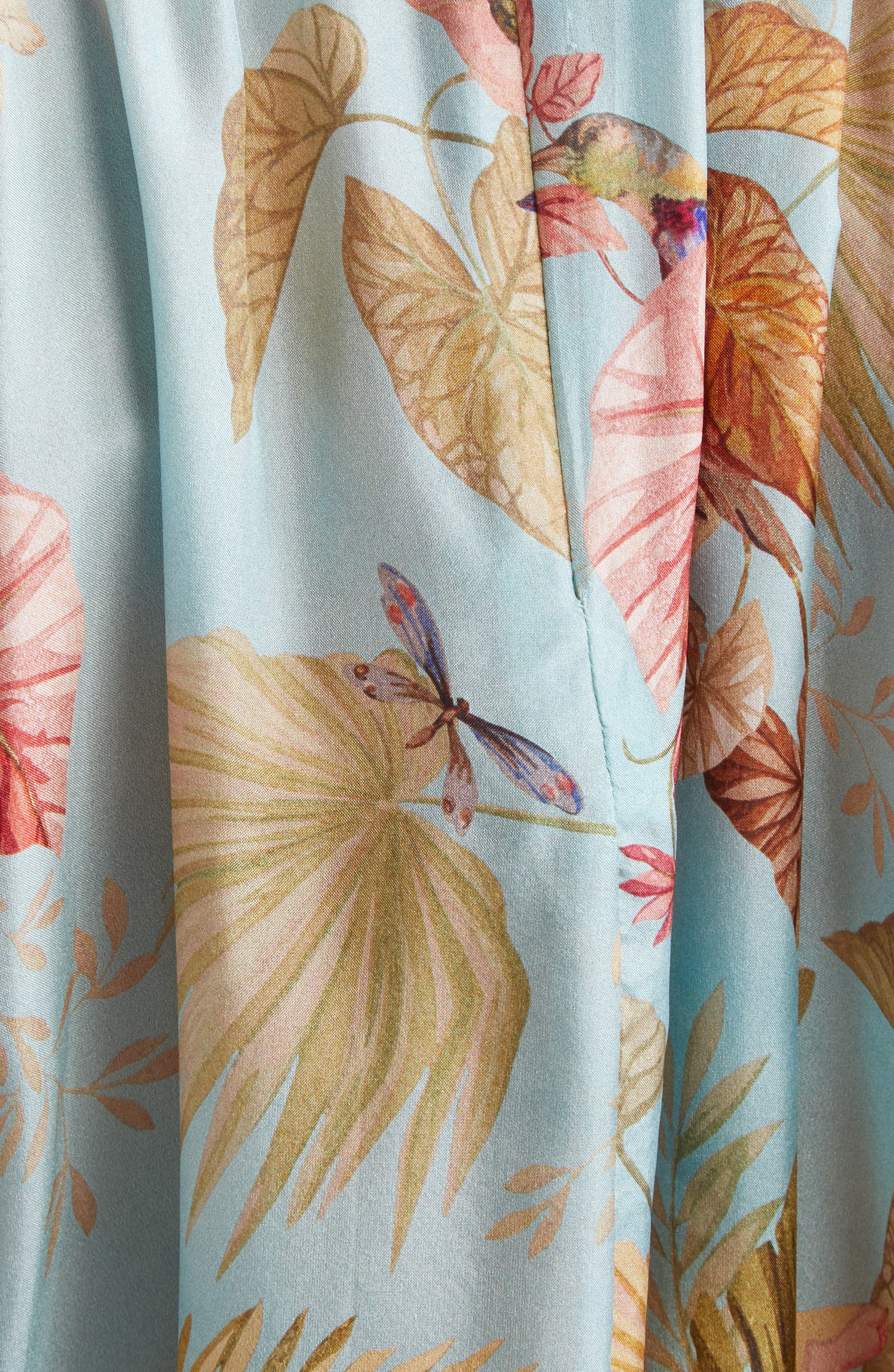 Zimmermann Ascension Print Silk Belted Dress in Aqua Palm Floral at Nordstrom - 6
