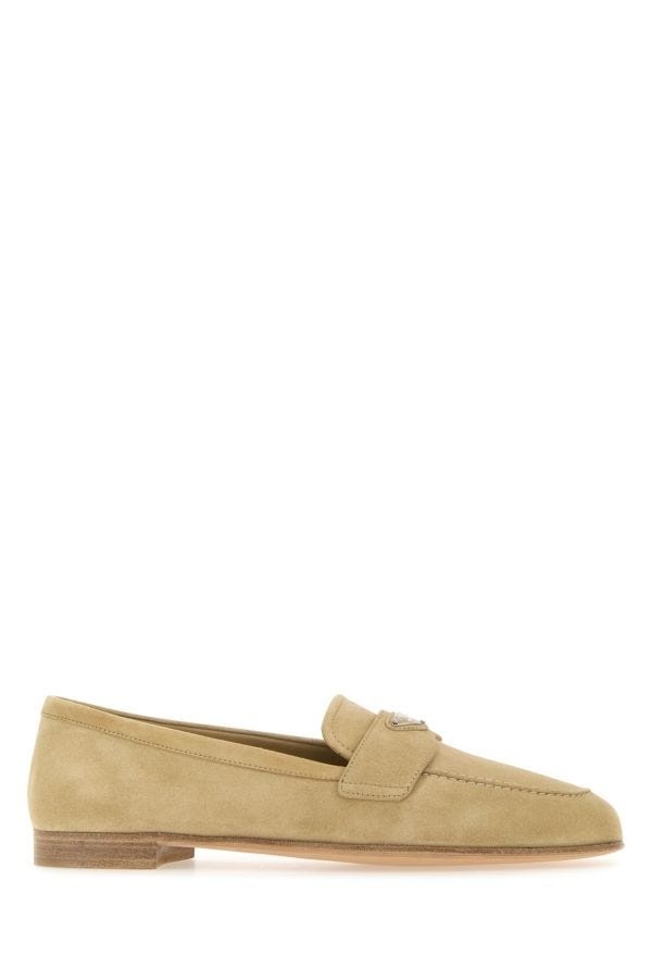 Prada Woman Beige Suede Loafers - 1