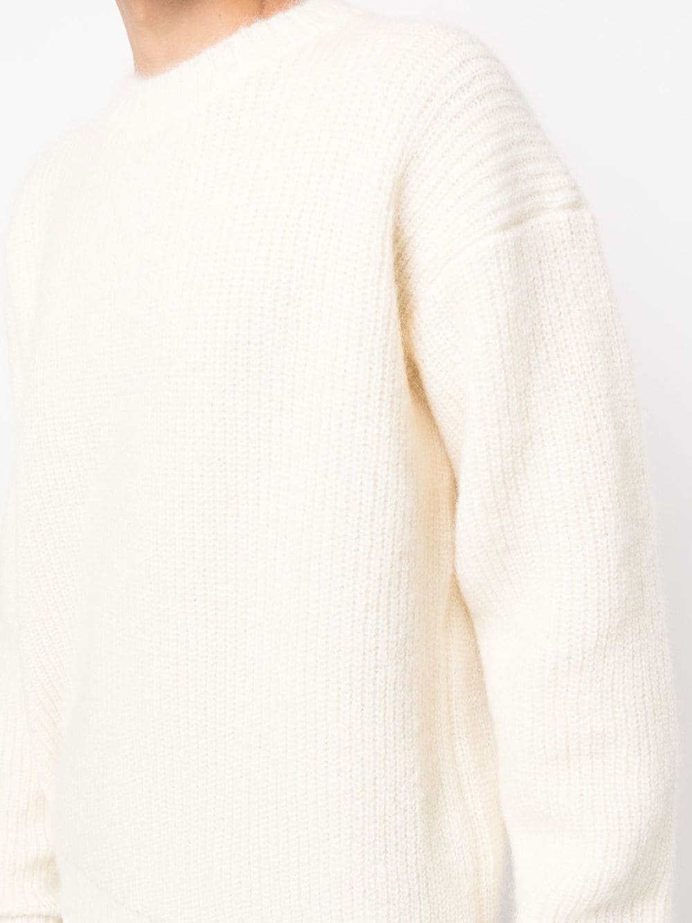 mohair-wool elasticated-hem jumper - 5