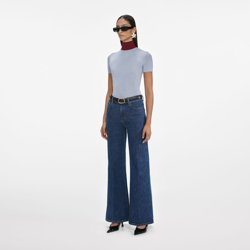 Blue Flared Jeans 2