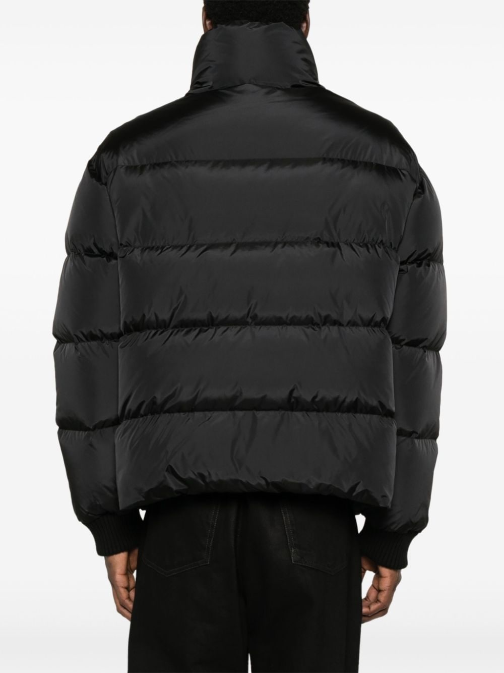 logo-appliquéd puffer jacket - 4