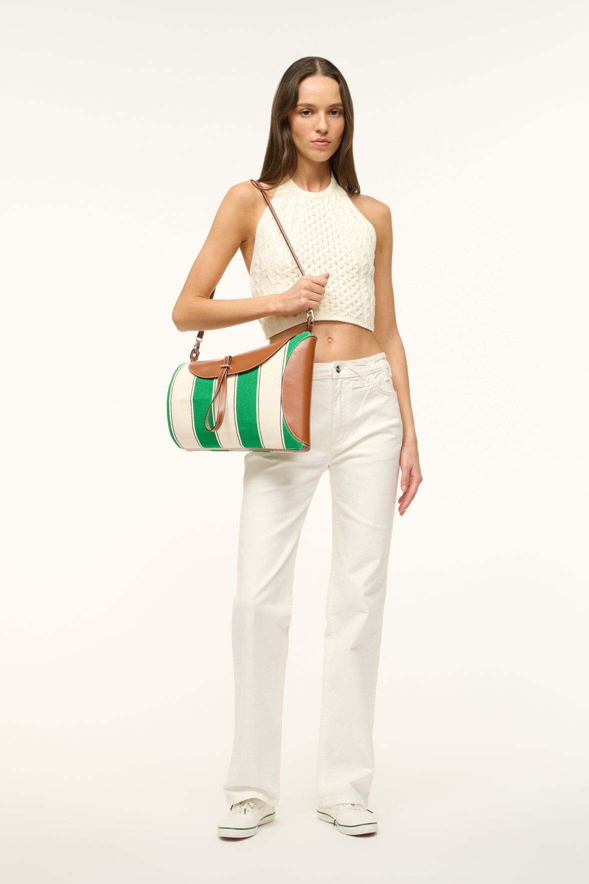 STAUD MIA SHOULDER BAG BUNGALOW STRIPE - 7
