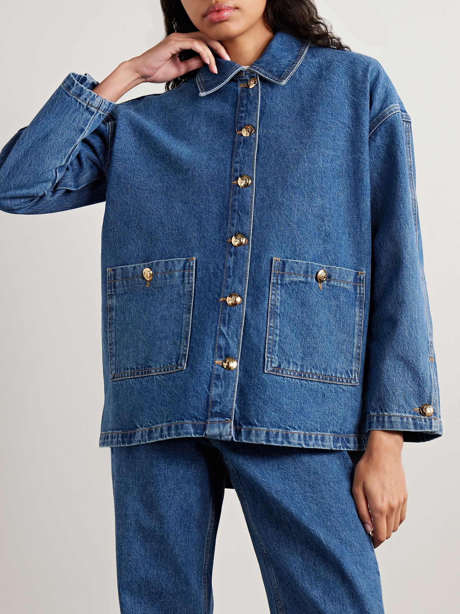 Luca oversized denim jacket Dark denim - 3