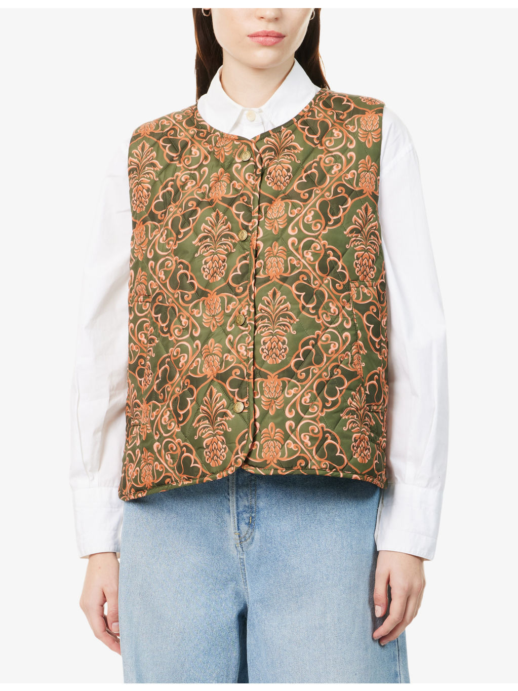 Barbour x FARM Rio Fernanda Quilted Shell Gilet - 3