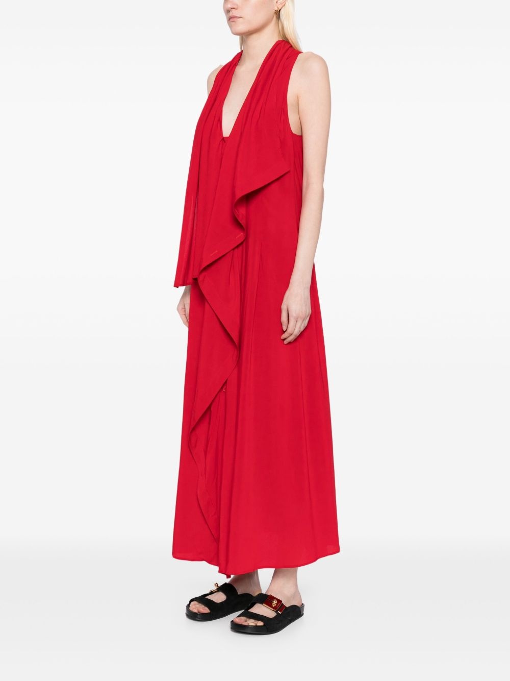 Ry Lawn long draped sleeveless dress - 3
