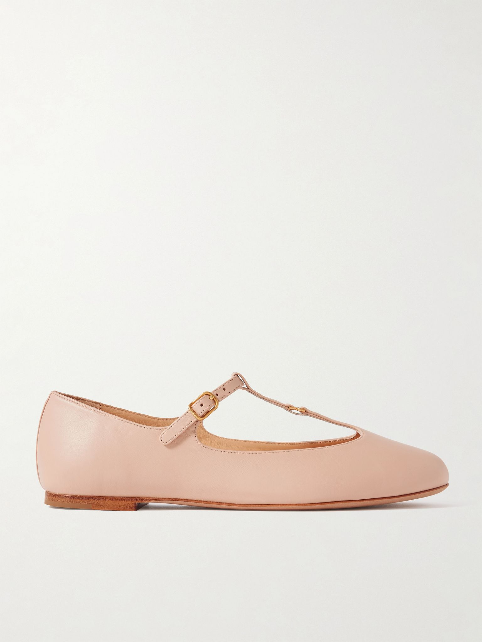 Marcie embellished leather ballet flats Baby pink - 1