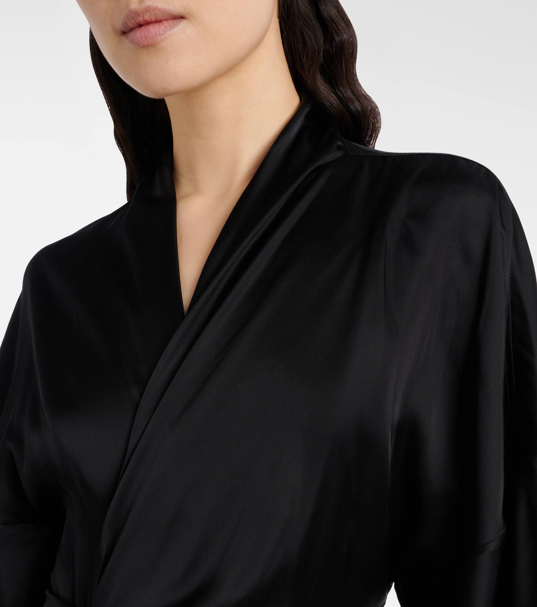 Hollywood charmeuse wrap dress - 4