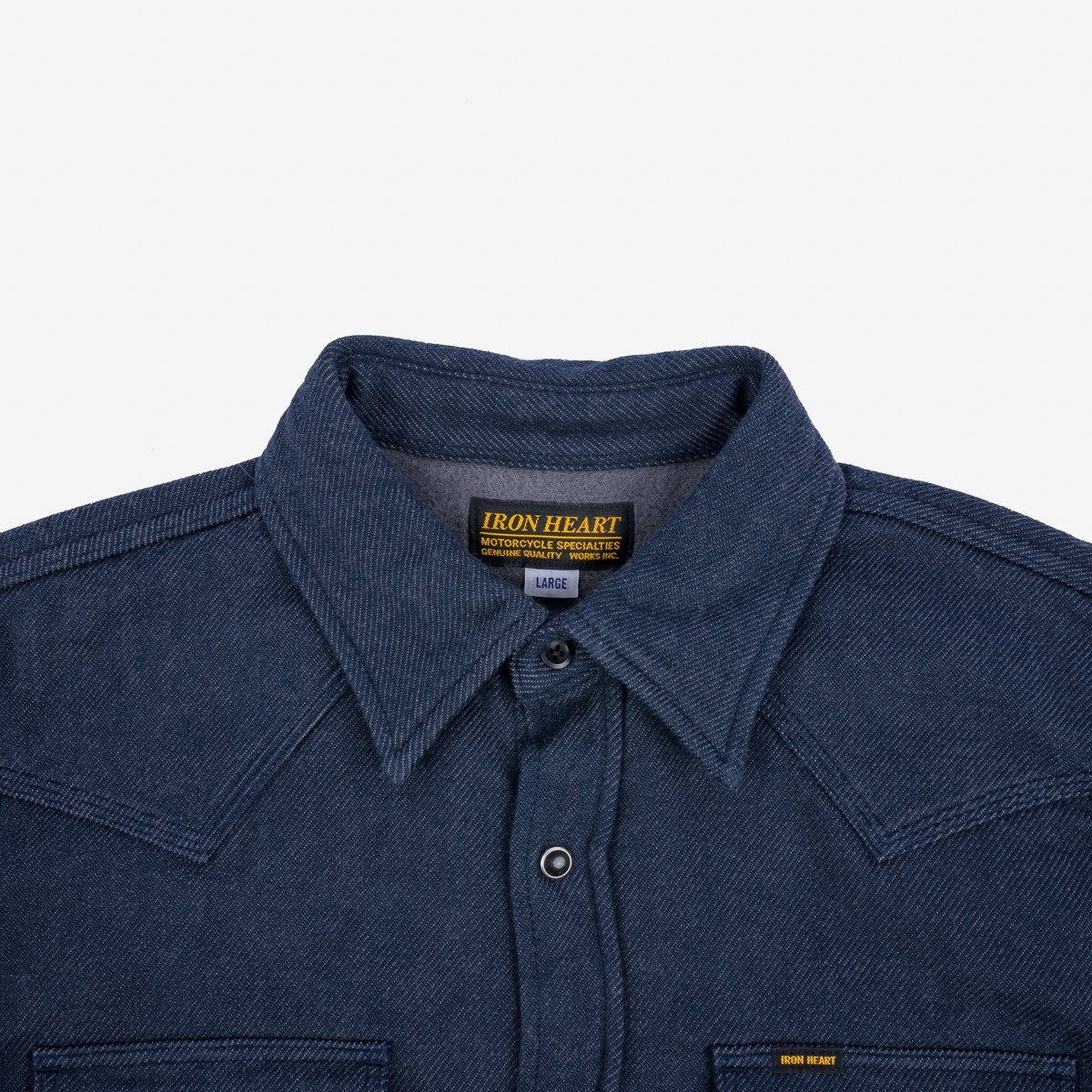 IHSH-BRUND-NAV 12oz Ultra Heavy Flannel Western Shirt - Navy - 6