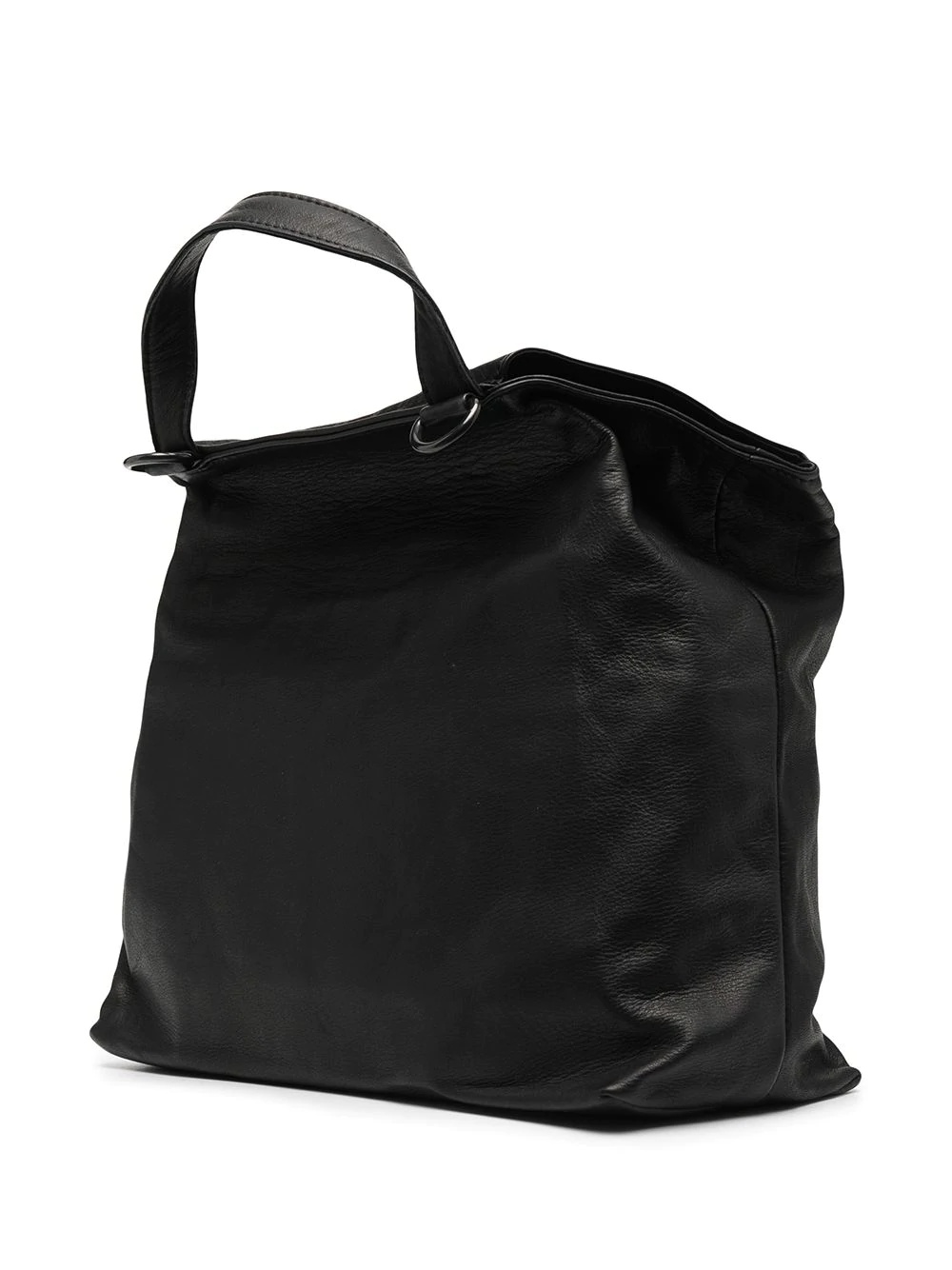 leather slouch tote bag - 3