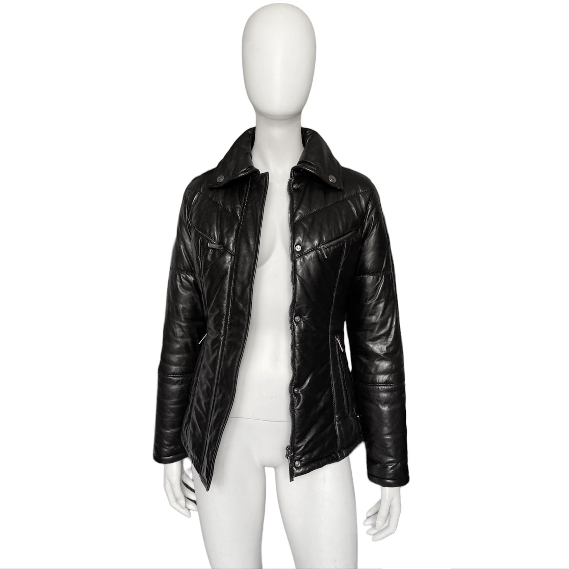 Gucci Fall 1998 Tom Ford Lambskin Leather Quilted Down Puffer Jacket 38 - 5
