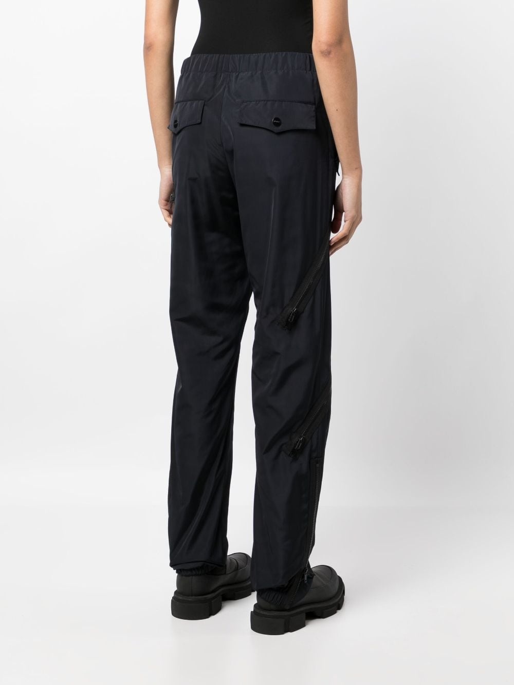 multi-zip drawstring-waist trousers - 4