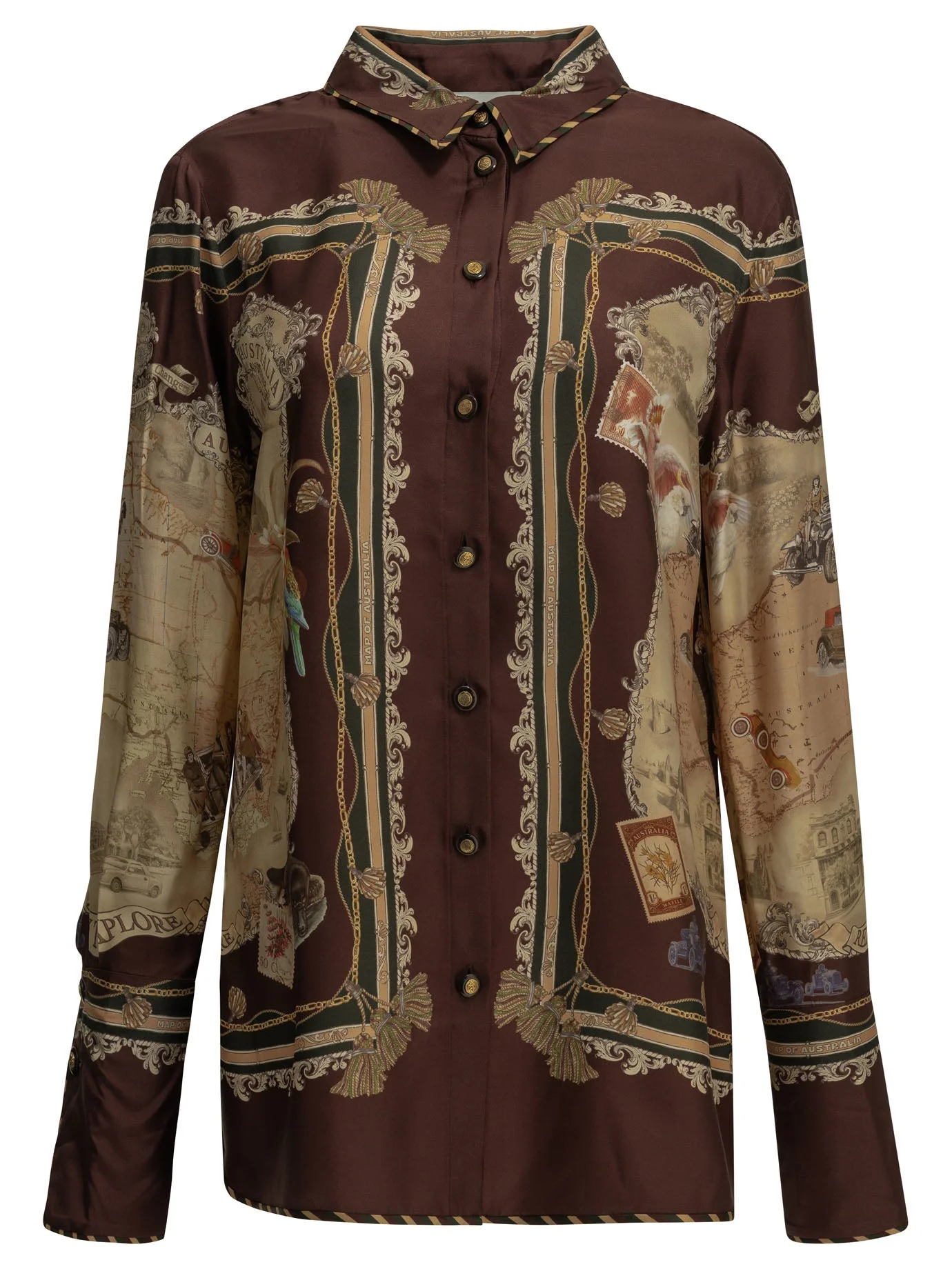 Zimmermann Valiant Casual Shirt Bordeaux - 1