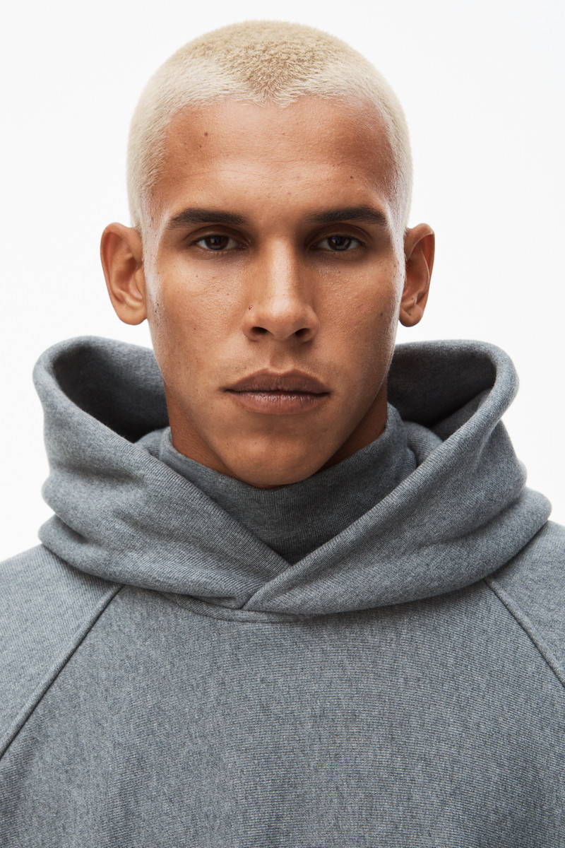 raglan turtleneck hoodie in terry with apple puffed logo 3