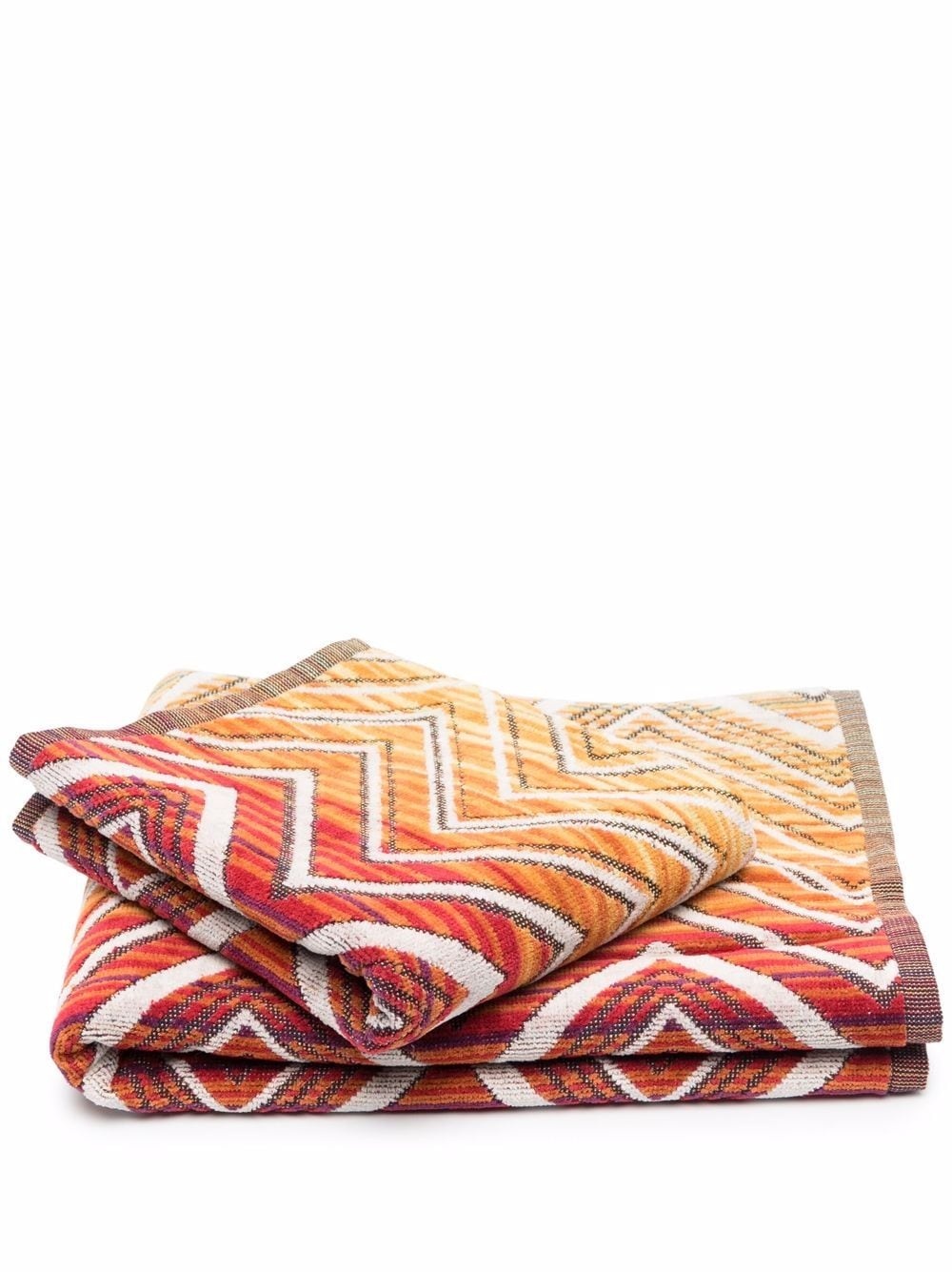 stripe-print bath towel set - 1