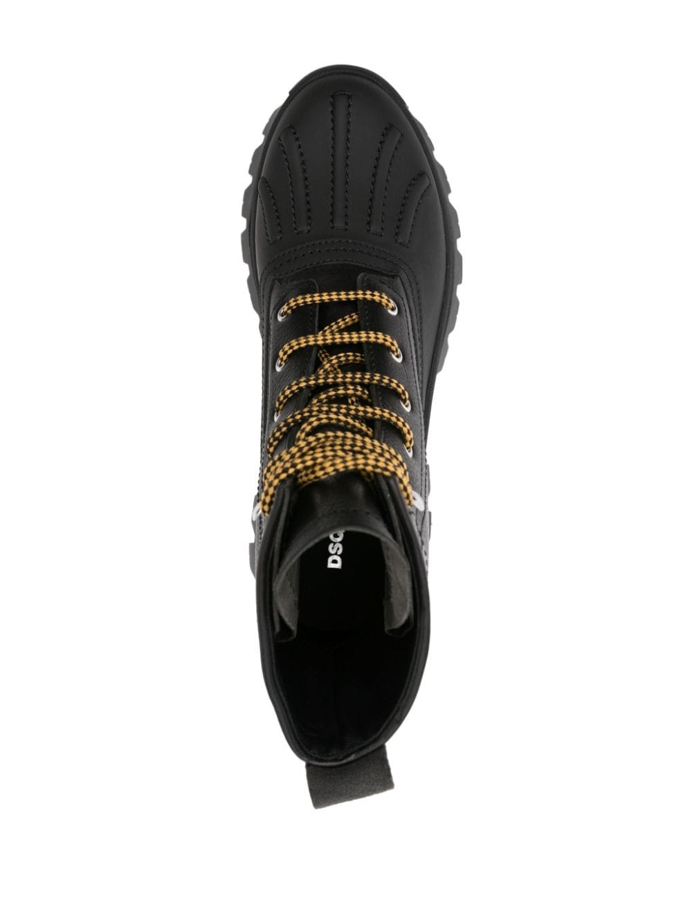 lace-up leather ankle boots - 4