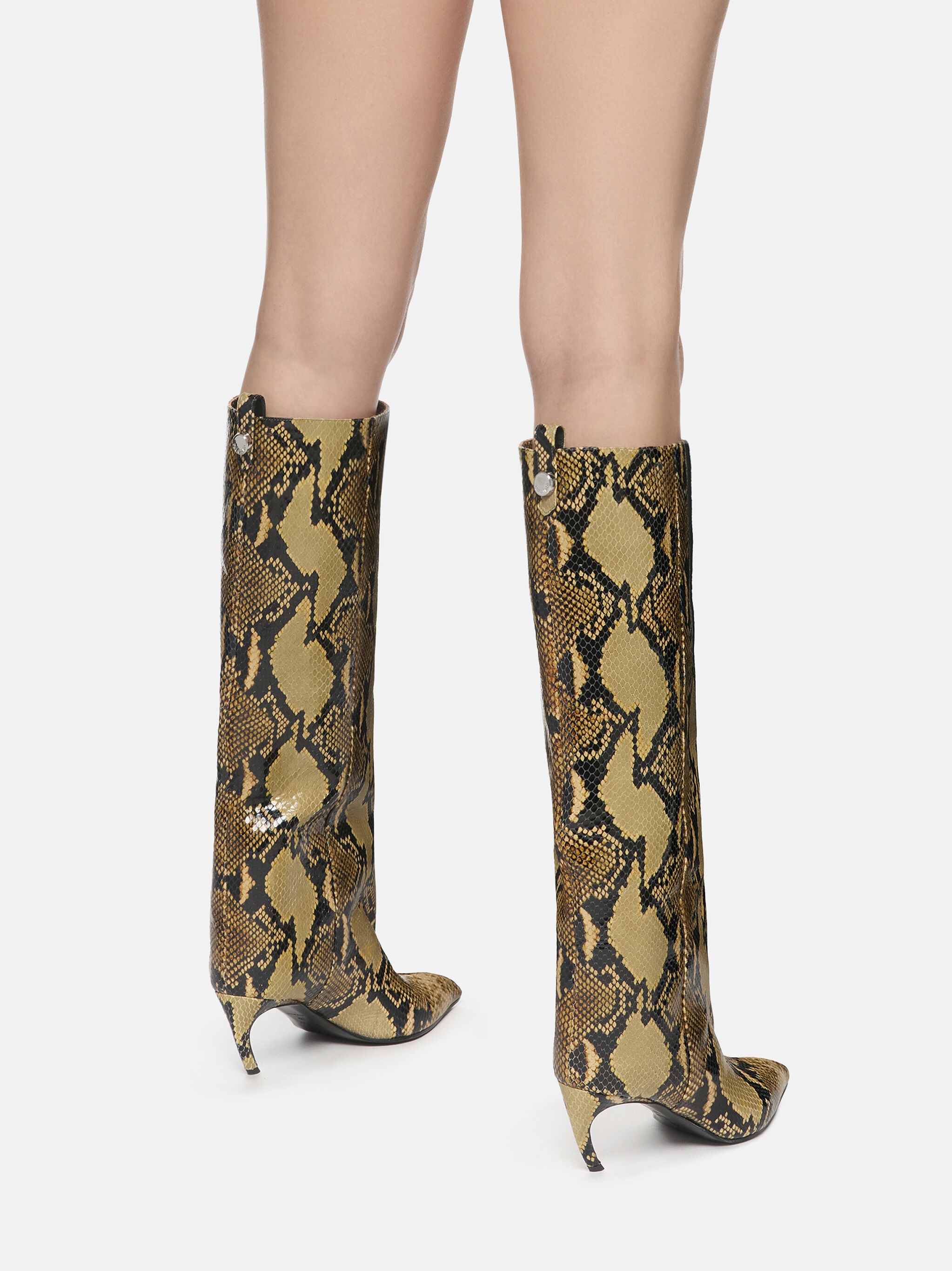 ''LEA'' BOOT BLACK AND SAHARA - 4