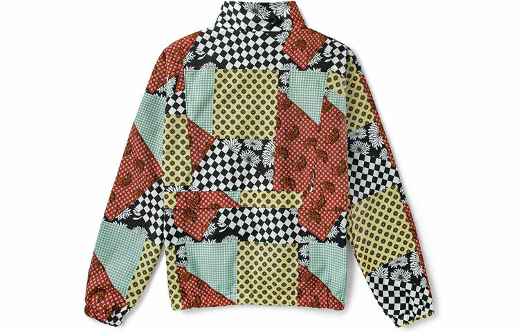 (WMNS) Vans Checkerboard Print Casual Jacket 'Brown Black White' VN0A4RBOZKC - 2