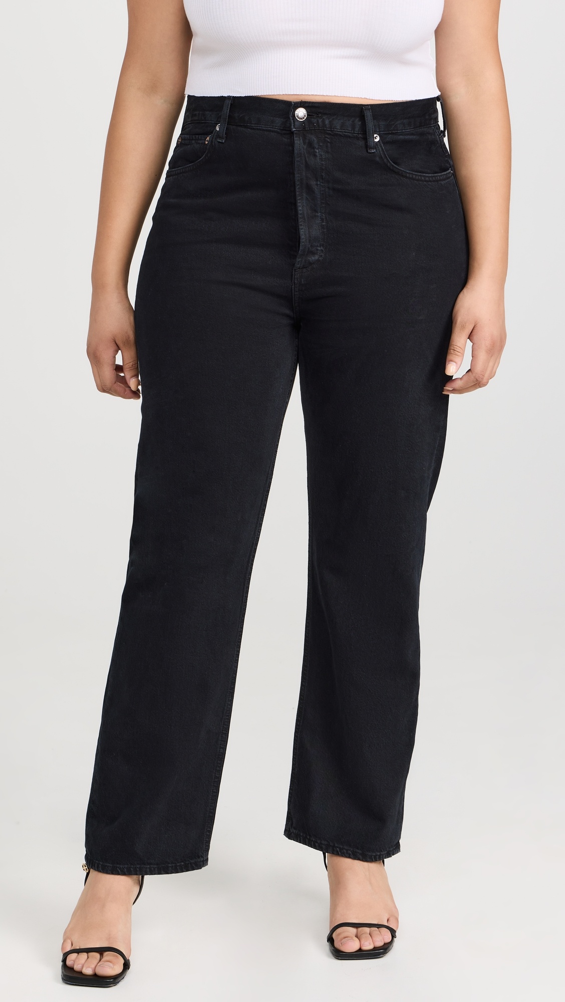 90'S Pinch Waist: High Rise Straight Jeans - 7