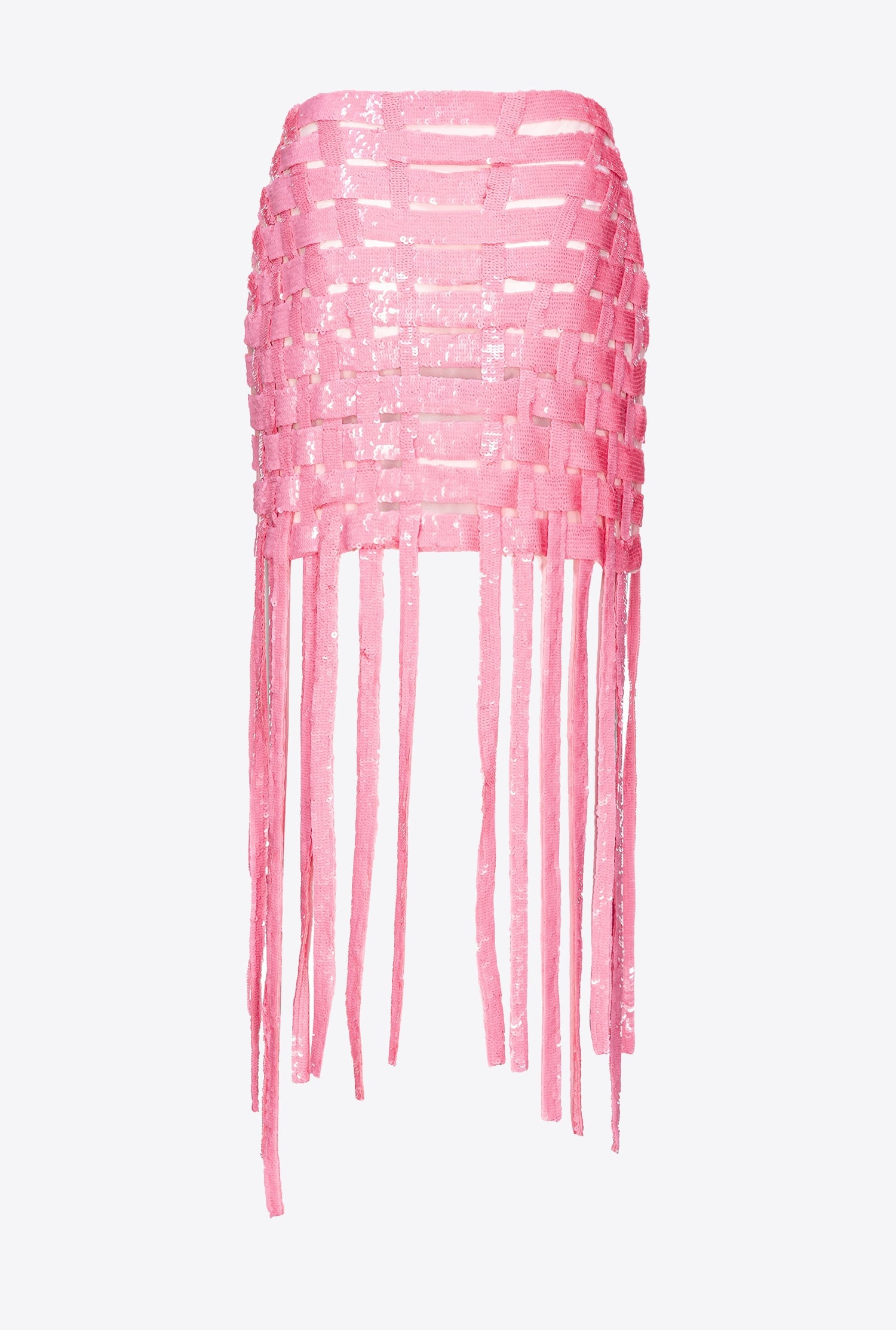 SEQUIN-LACE MINI SKIRT WITH FRINGING - 5