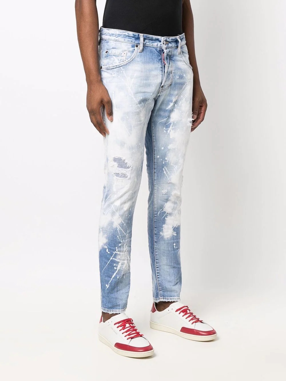 paint splatter-effect skinny jeans - 3