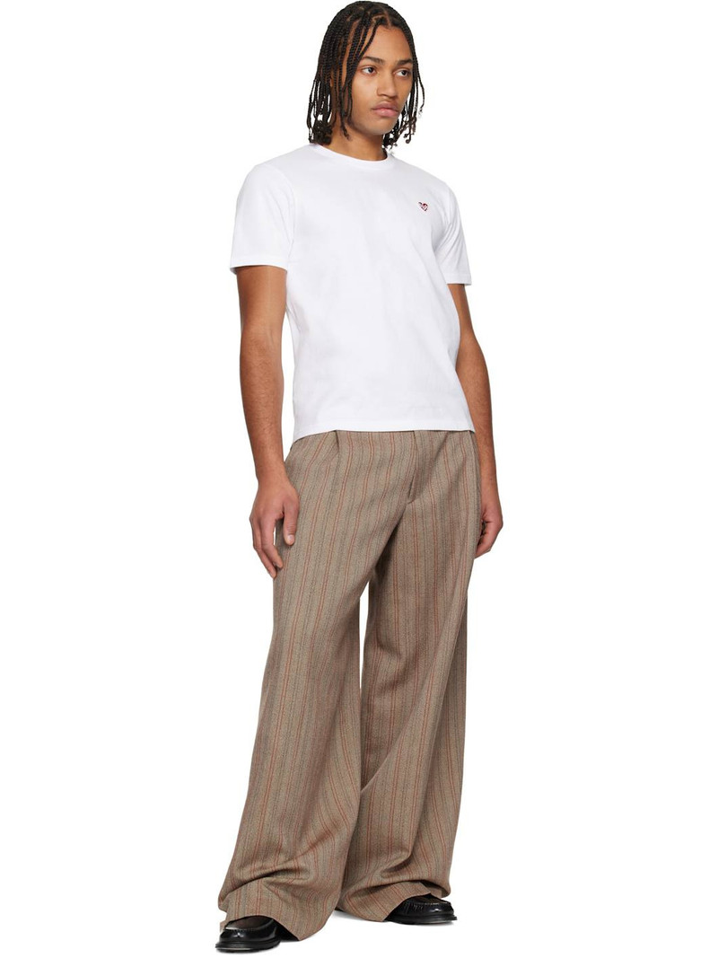 A BATHING APE® White 'BAPE' Heart One Point T-shirt outlook