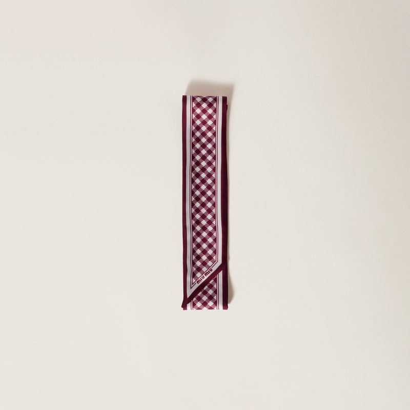 Printed silk twill scarf 1