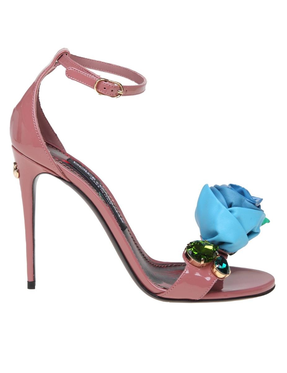 DOLCE & GABBANA PATENT LEATHER SANDAL - 1