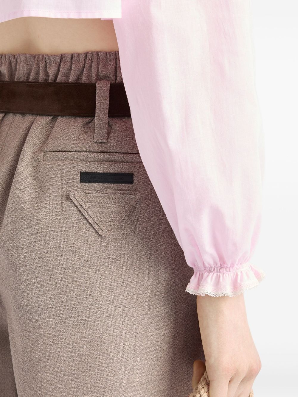 mouliné wool shorts - 6