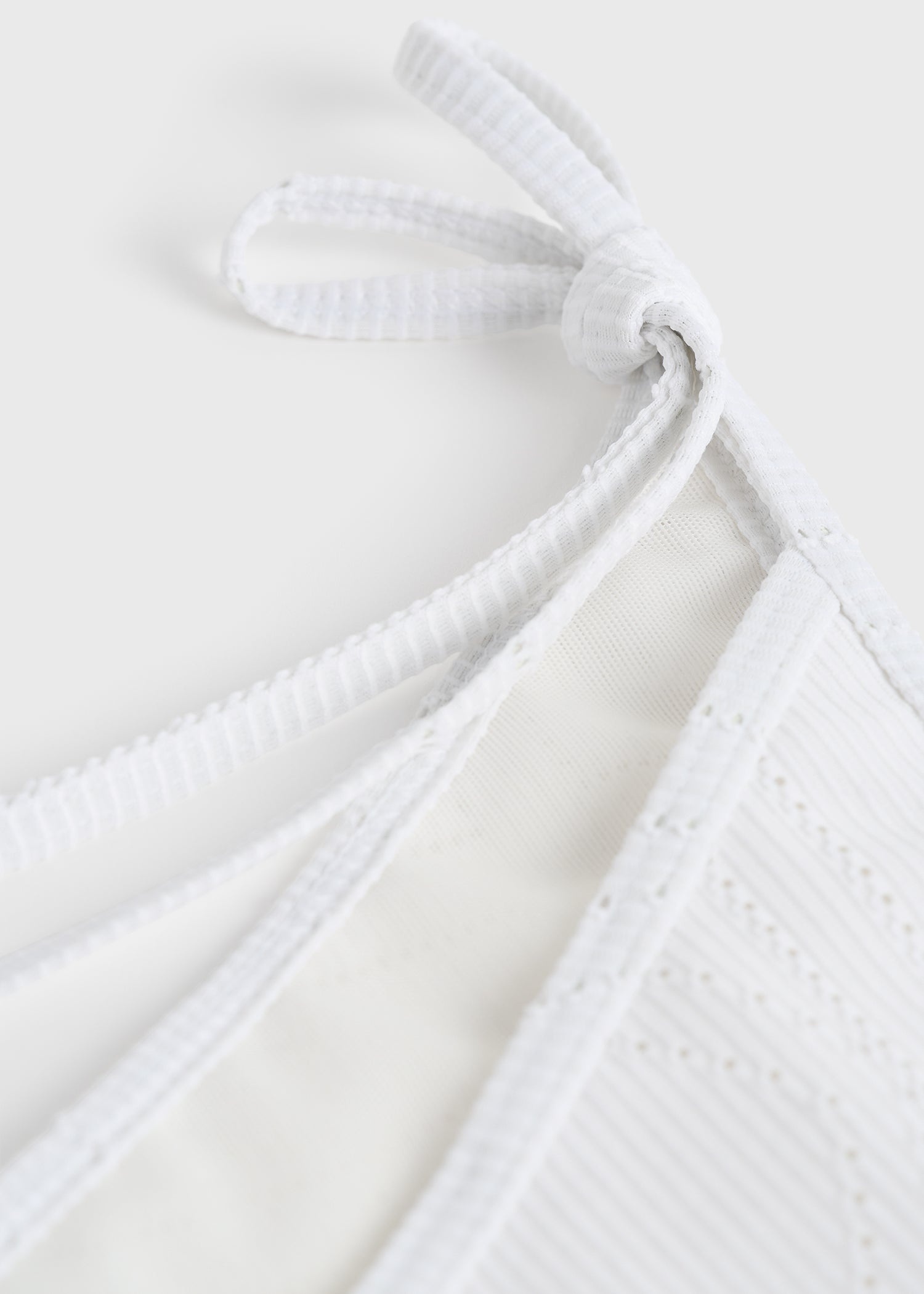 Monogram pointelle bikini bottoms white - 7