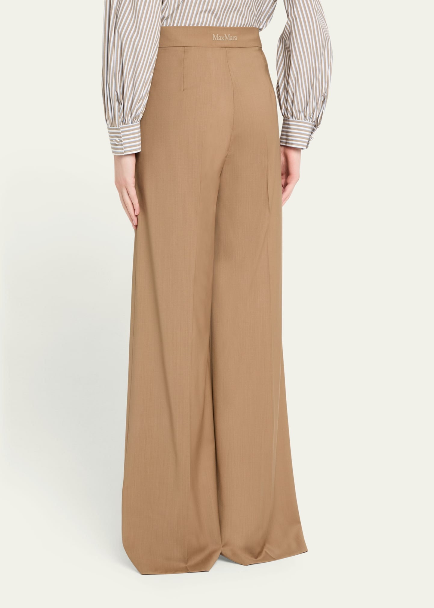 Fernet Wide Leg Wool Trousers - 3