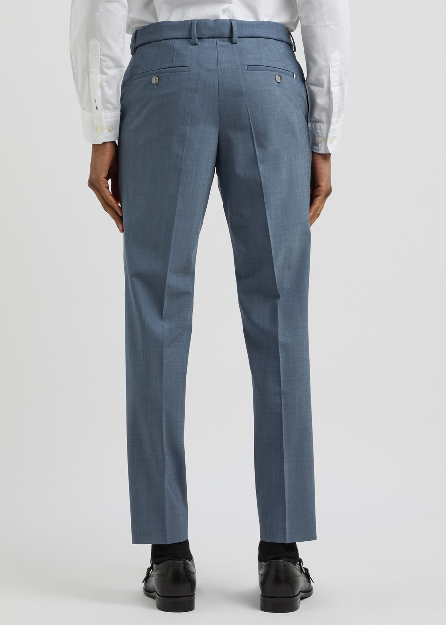 Boss Slim-leg Stretch-cotton Trousers - 3