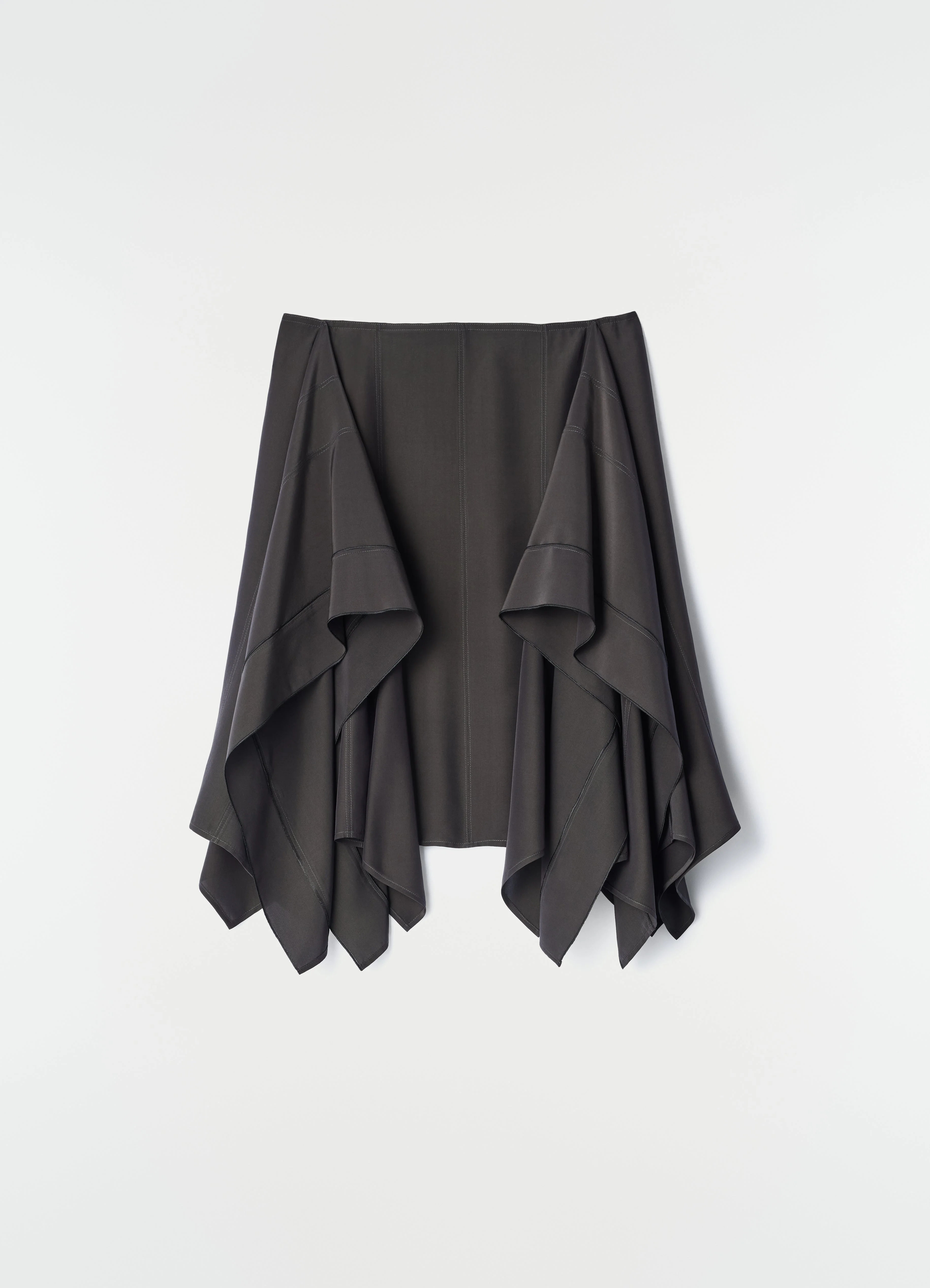 PANELLED SKIRT IN SILK AND VISCOSE CLOTH - 1