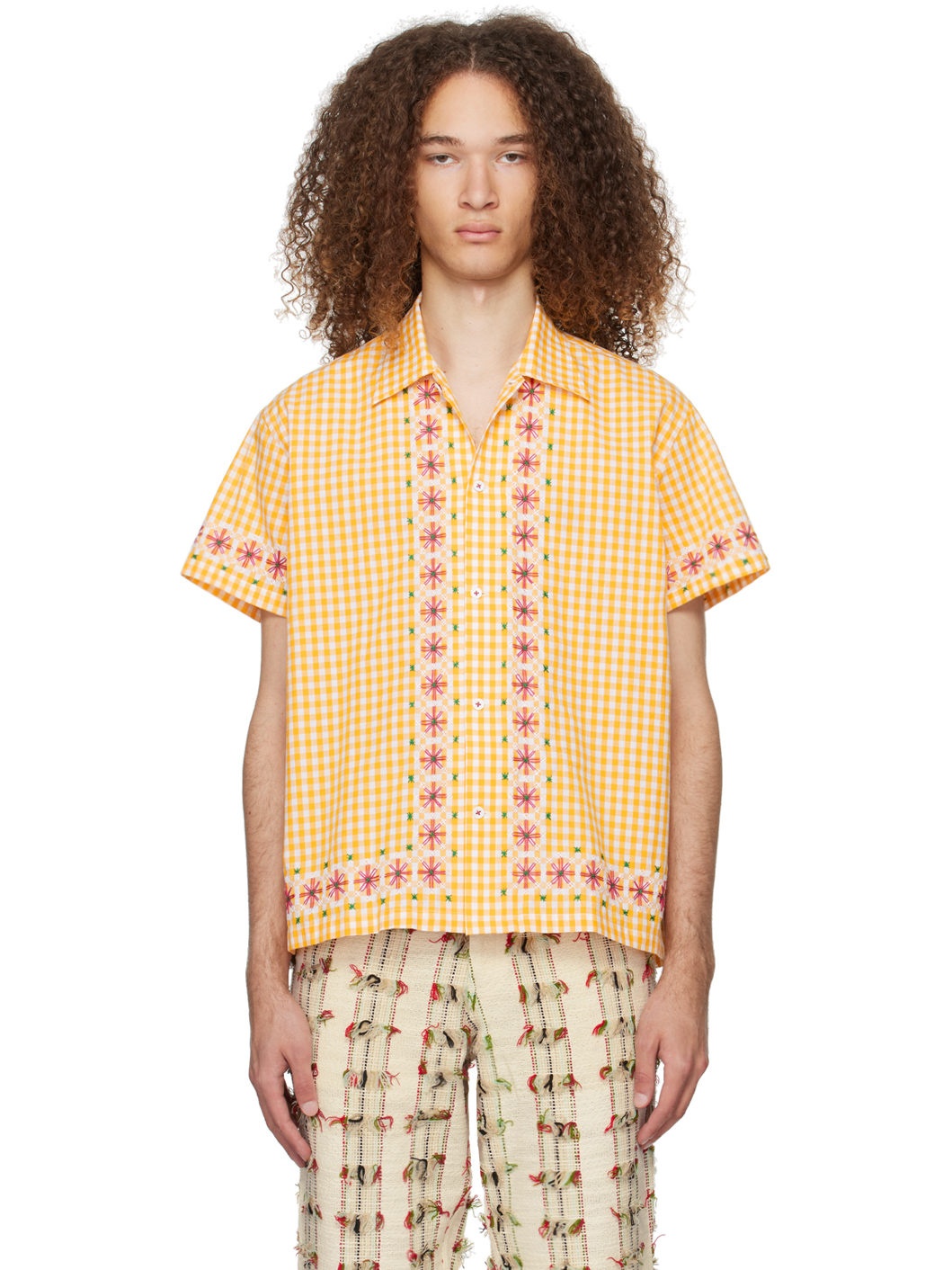 Yellow Chicken Scratch Shirt - 1