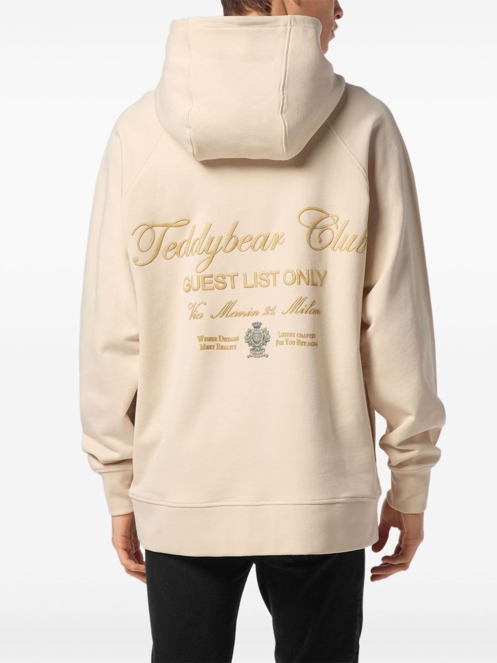 teddy bear-motif hoodie - 3