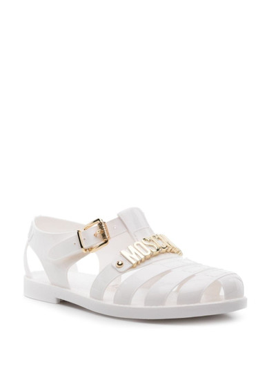 Moschino logo-lettering jelly sandals outlook