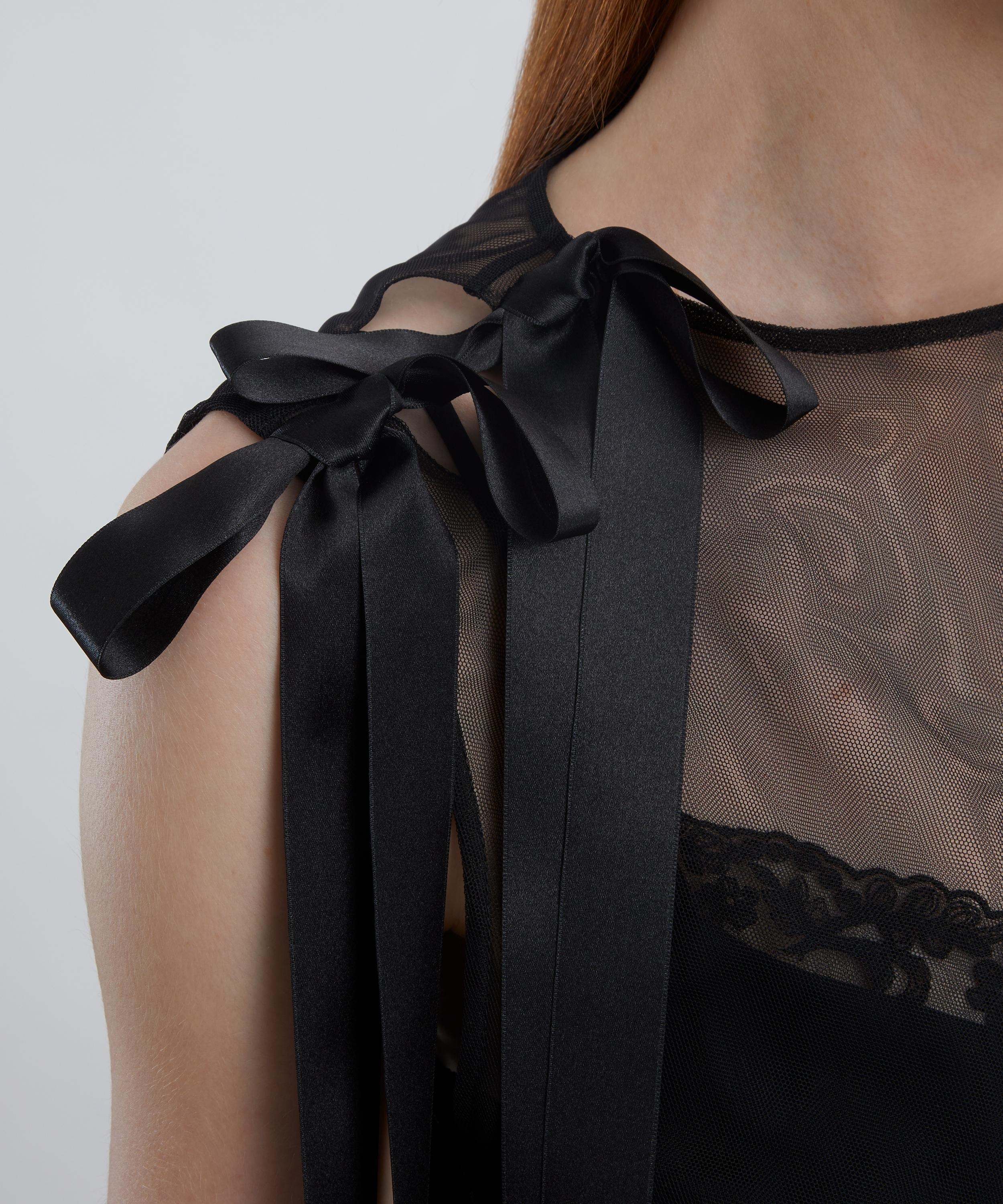 Sheer Bow Ribbon Tail Dress - 5