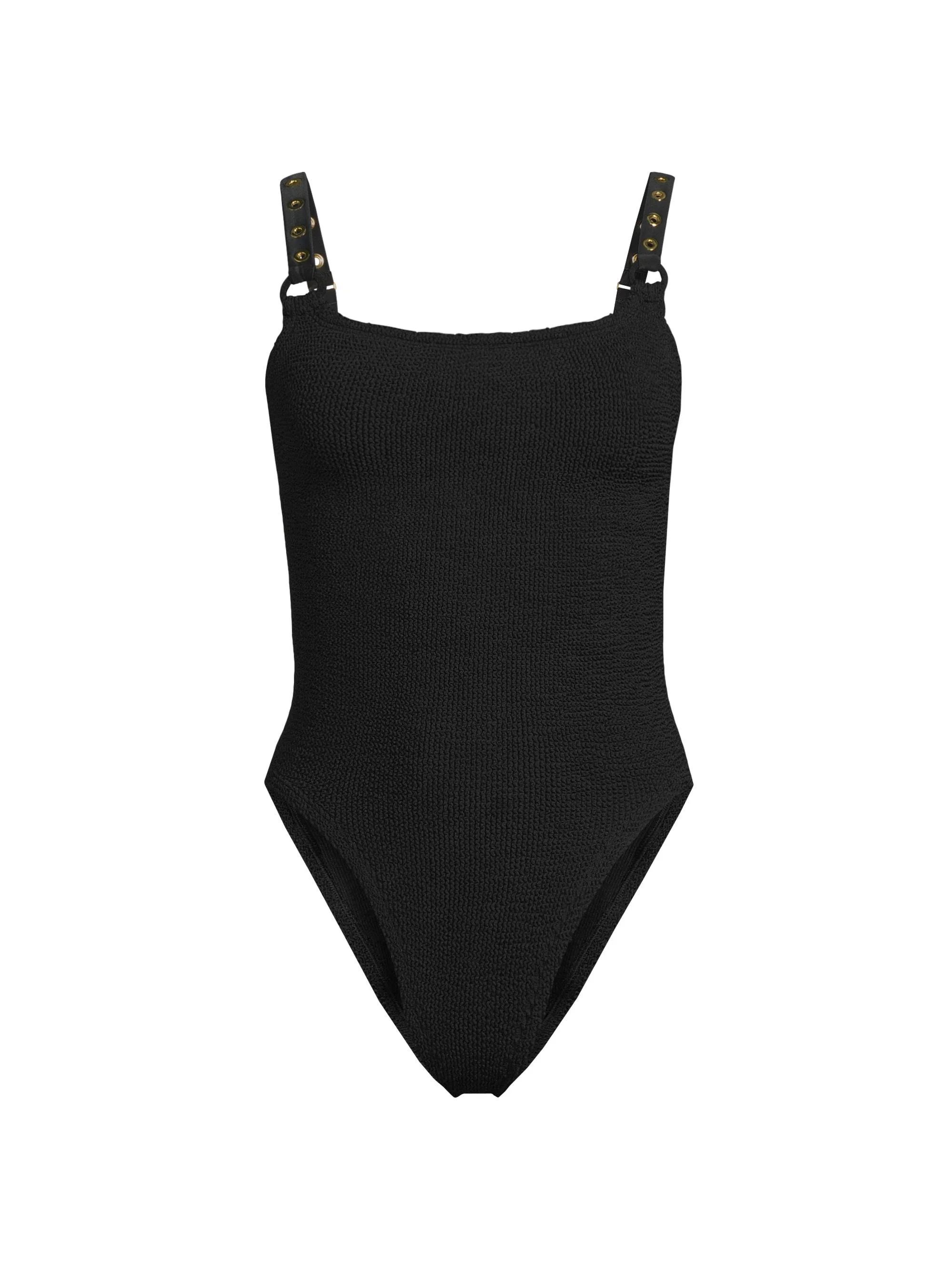 Women's Melody Knitted One-Piece Swimsuit - Black - 1