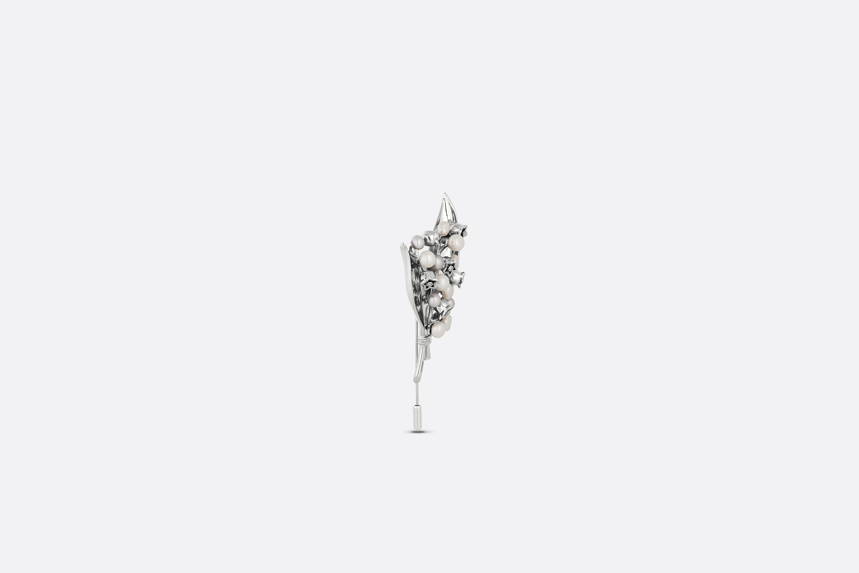 アクセサリーその他 Dior Lily Of The Valley Brooch Christian Dior Crystal Lily of the Valley Brooch - Palladium