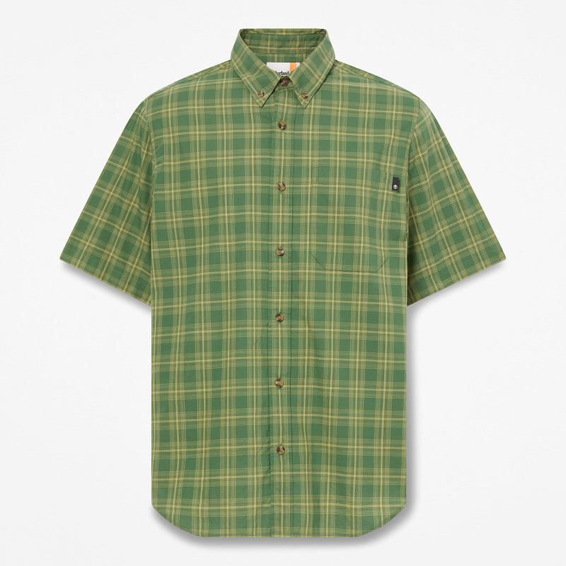 Timberland Men's Checkered Poplin Short-Sleeve Shirt outlook