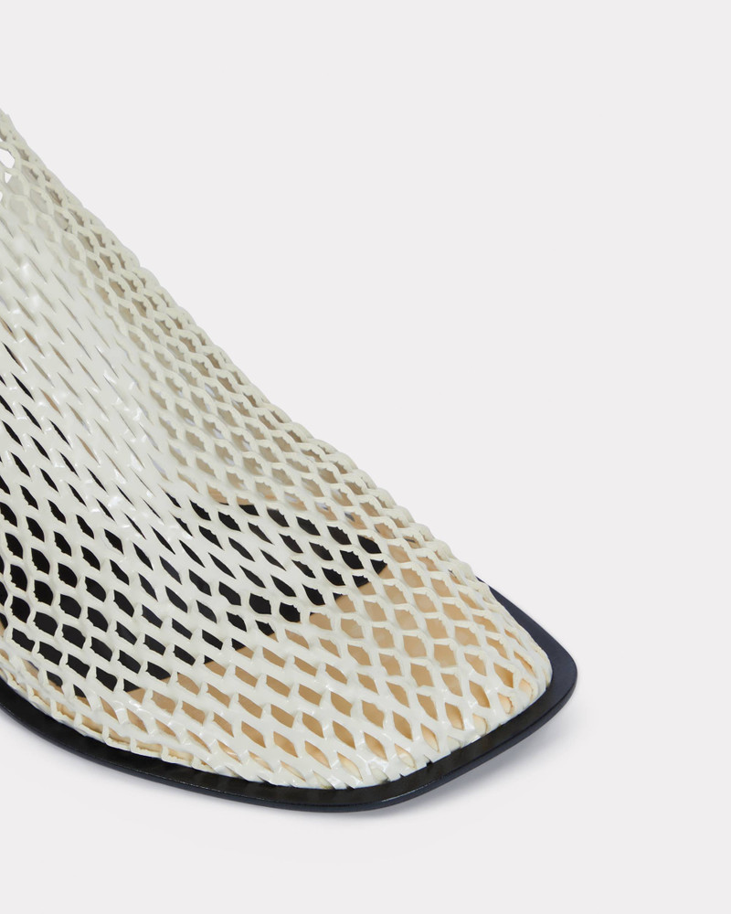 'KENZO-Shomi' heeled mules in perforated leather 4