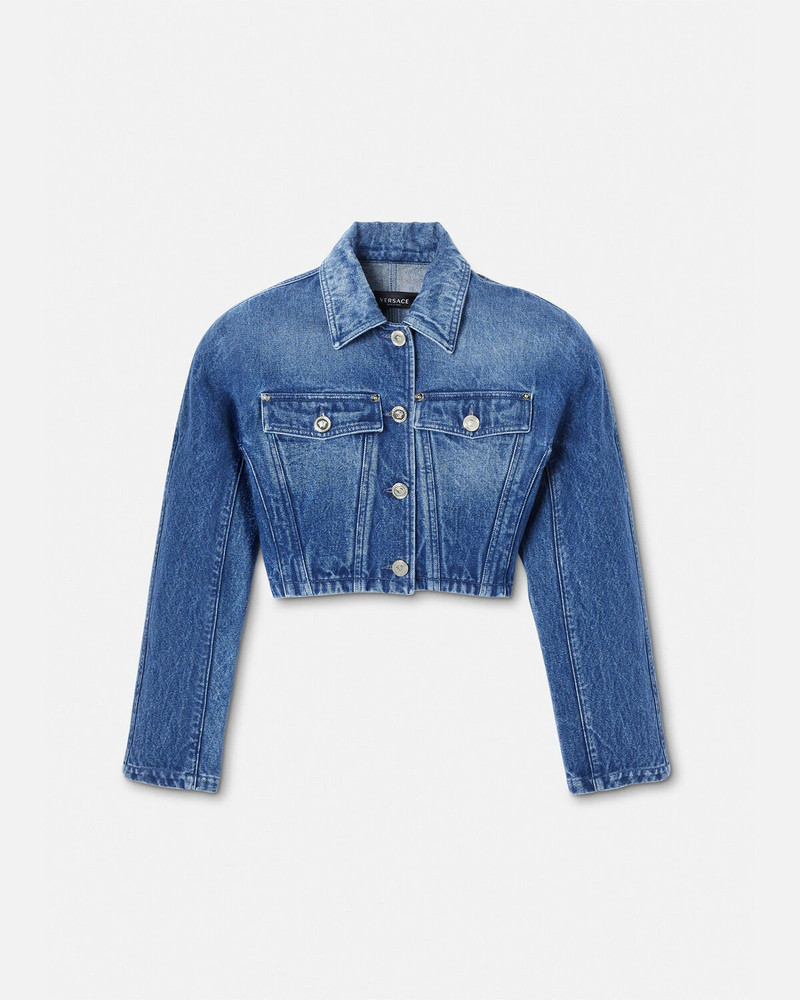 Rounded Crop Denim Jacket 1