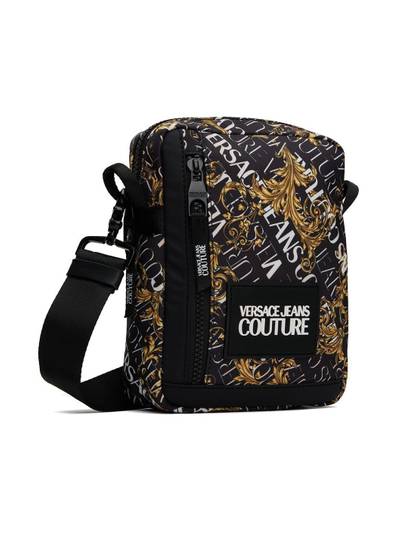 VERSACE JEANS COUTURE Black Logo Couture Messenger Bag outlook