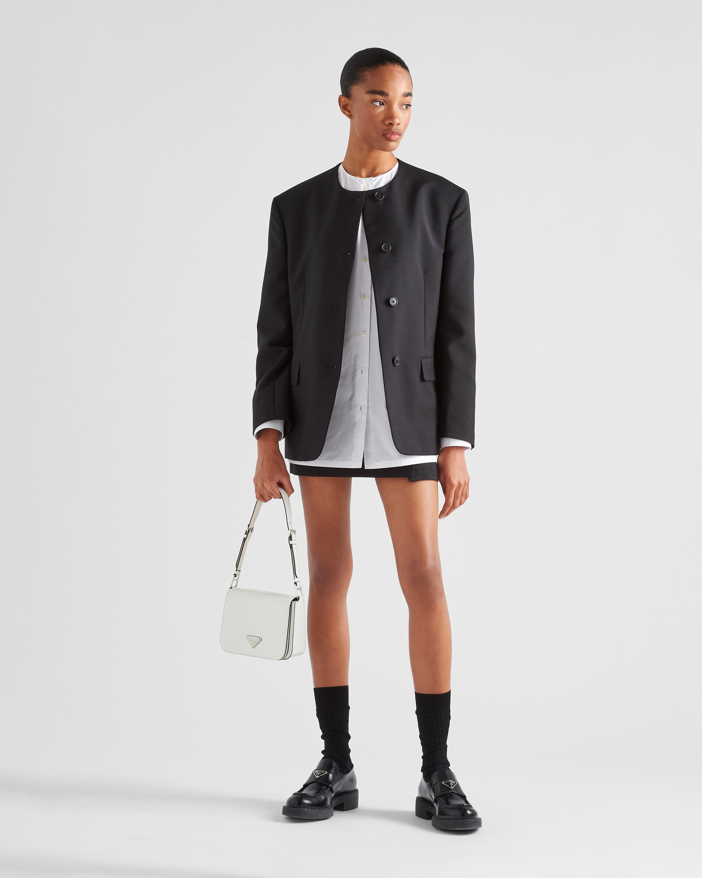 Brushed leather shoulder bag - 7