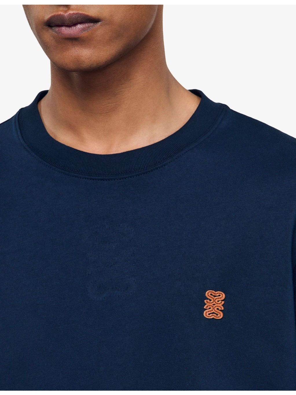 Logo-Patch Crewneck Cotton T-Shirt - 5