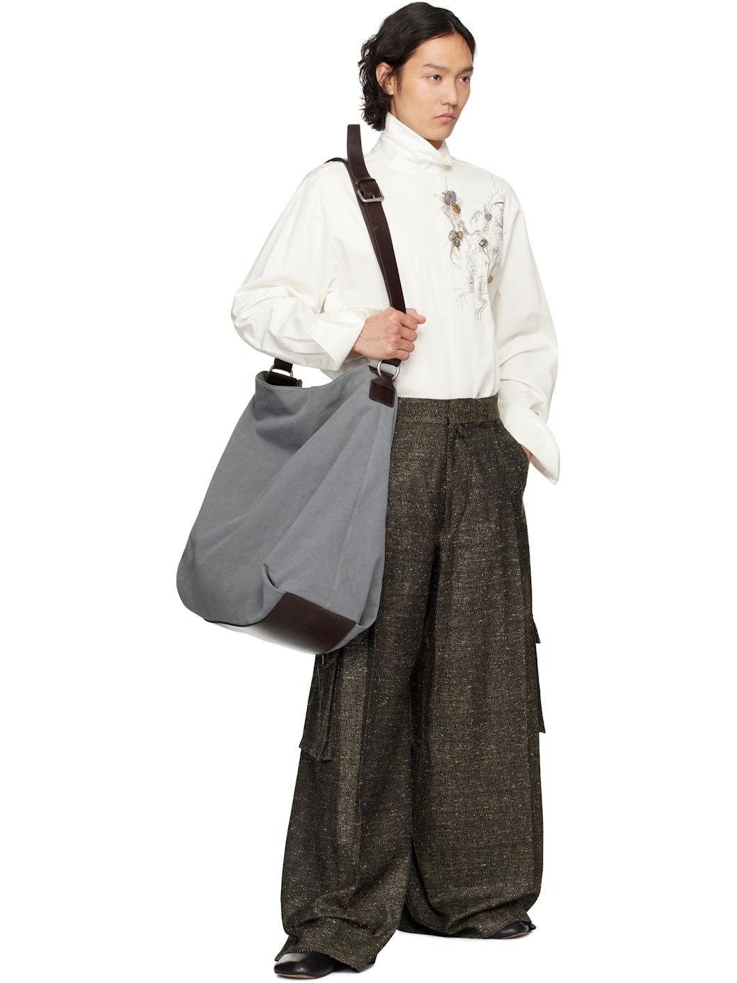 Gray Large Canvas Bag - 4