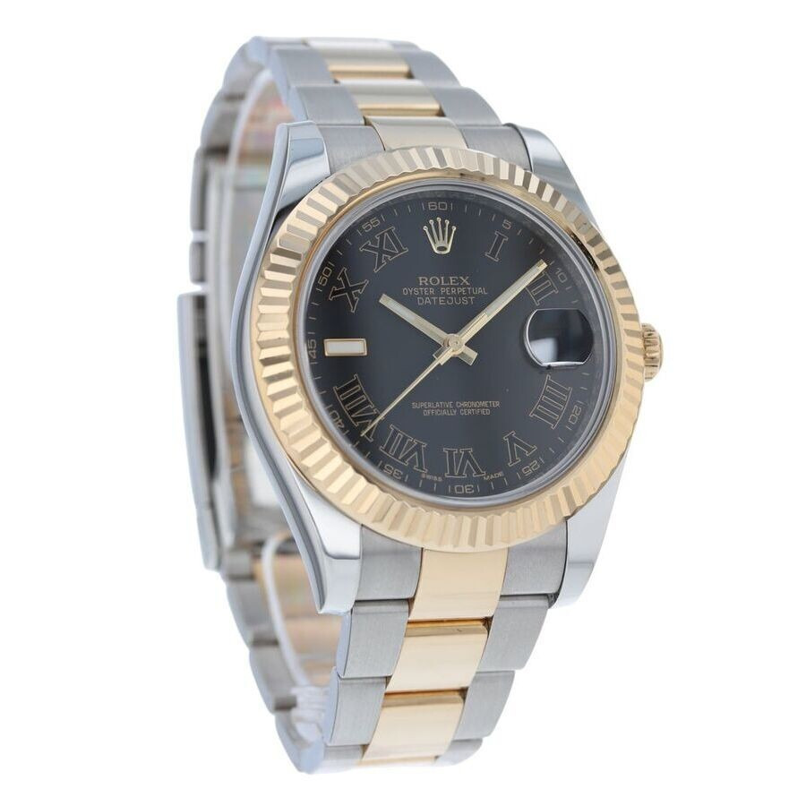 Pre-owned Rolex Datejust II Automatic Chronometer Grey Dial Men's Watch 116333 GYRO - 5