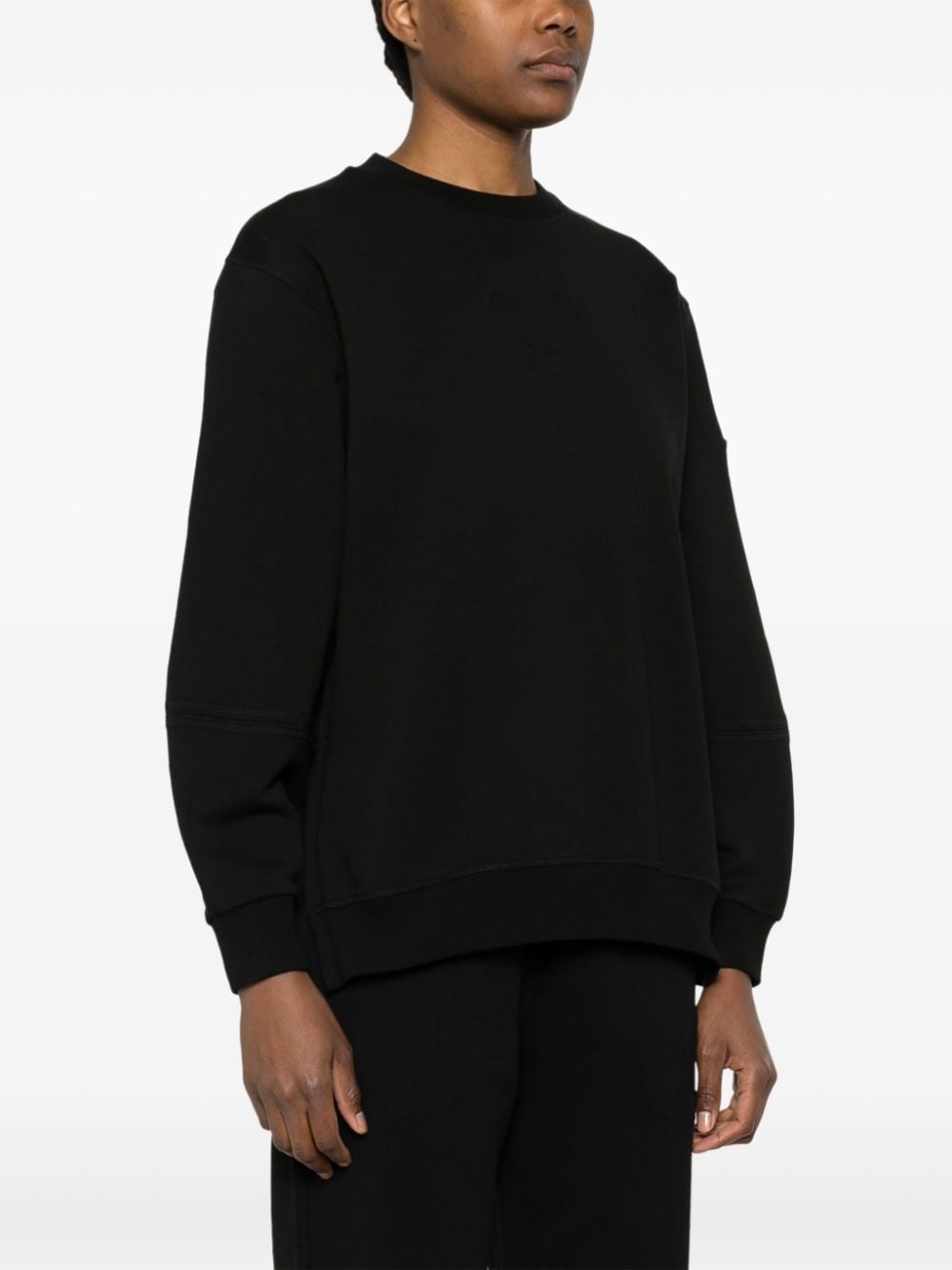 embossed-logo cotton sweatshirt - 3